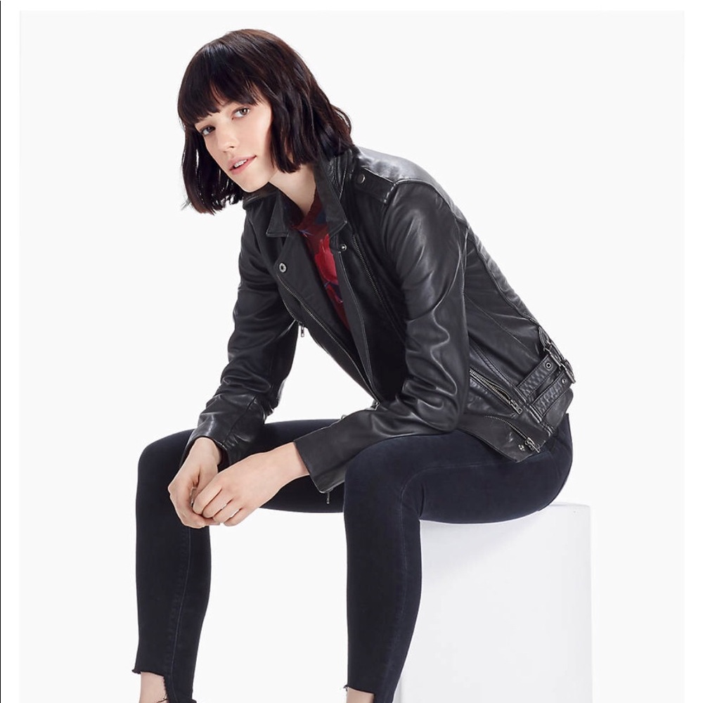 ✨LIKE NEW✨ Genuine Leather Moto Jacket